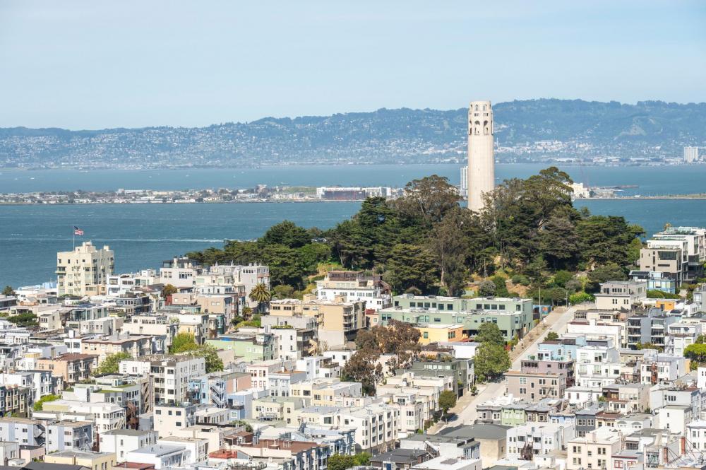 view of coit tower