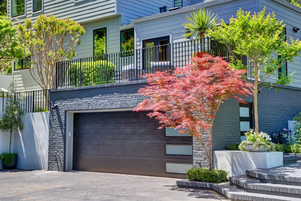 driveway and house