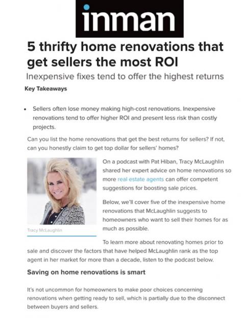 5 thrifty home renovations that get sellers the most ROI