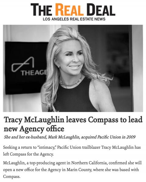 Tracy McLaughlin leaves Compass to lead new Agency office