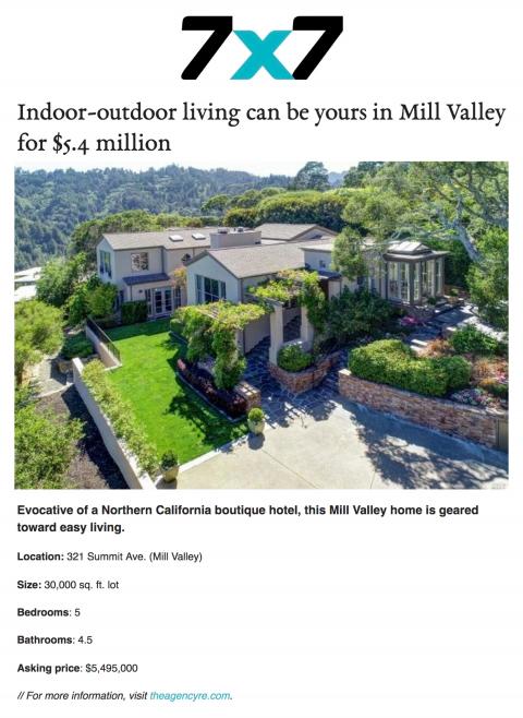 Indoor-outdoor living can be yours in Mill Valley for $5.4 million
