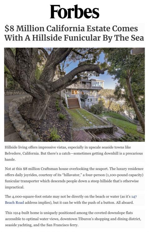 $8 Million California Estate Comes With A Hillside Funicular By The Sea